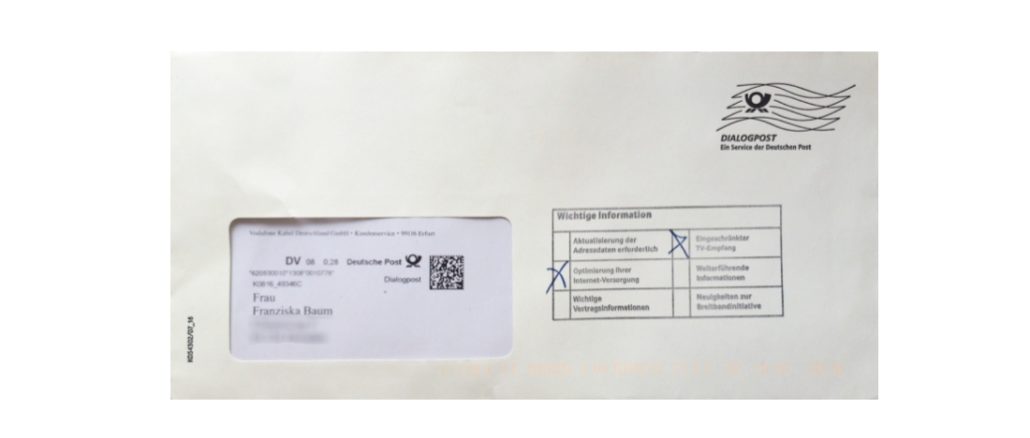 Vodafone-Brief: Dialogpost wirkt wie Einschreiben In diesem Artikel erfahren Sie, warum Vodafone seine Dialogpost wie Einschreiben wirken lässt.