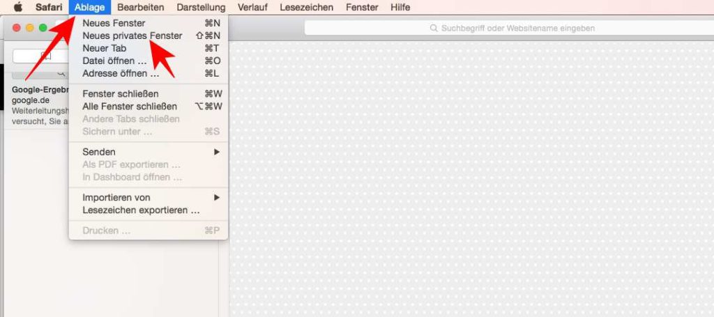 Apple: privates Fenster mit Safari öffnen
