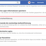 FB zweistufige Authentifizierung Bild 2