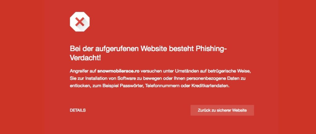 Phishing Warnung