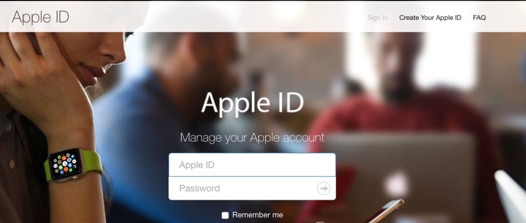 Phishing Webseite Apple ID Beispiel