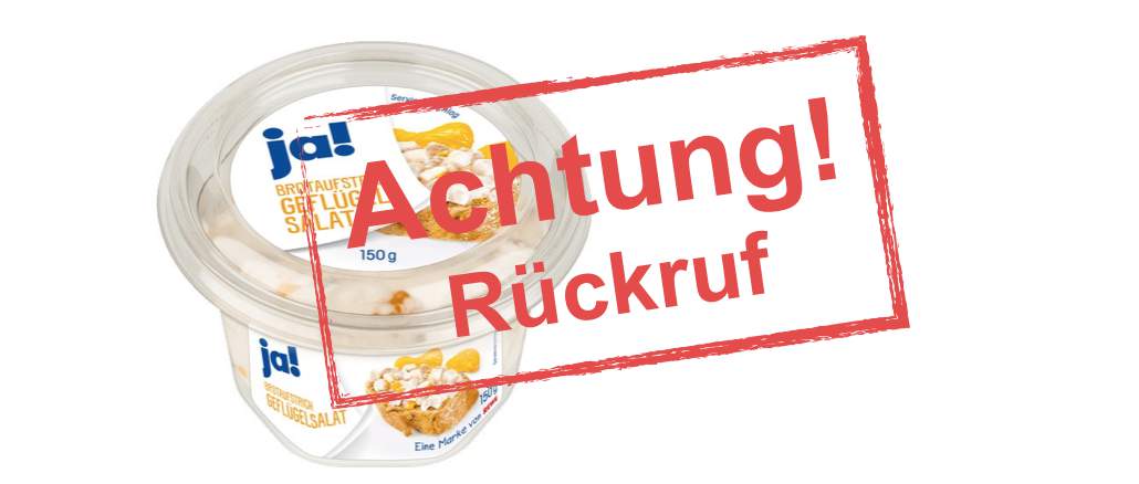 Rückruf REWE: ja! Brotaufstrich Geflügelsalat