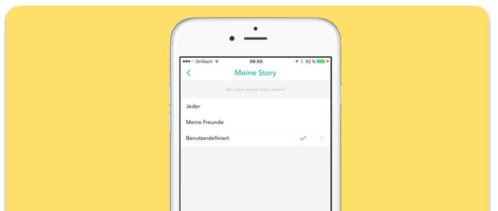 Snapchat Meine Story Sichtbarkeit
