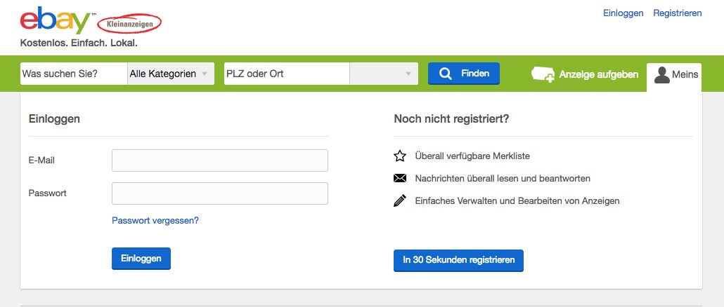 Ebay kleinanzeigen vorwahl 234