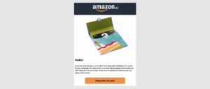 Amazon: E-Mail mit Gutscheinkarte ist eine Täuschung