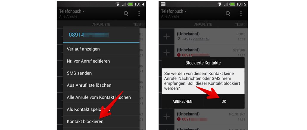 Android Rufnummer blockieren