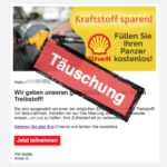 Fake E-Mail mit Shell-Gewinnspiel 500 Euro Gutschein