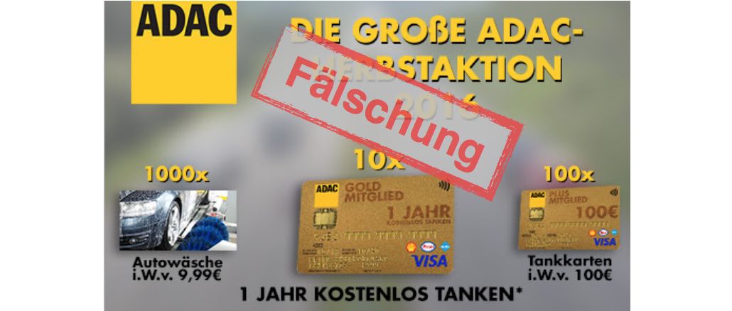 Gewinnspiel ADAC Herbstlotterie ist Betrug