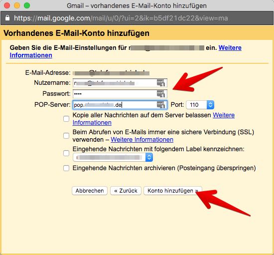 Gmail Konten verbinden 4