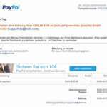 Phishing Nachricht bwin party services Austria GmbH