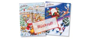 Rückruf Norma: Goldora Adventskalender der Firma Rübezahl