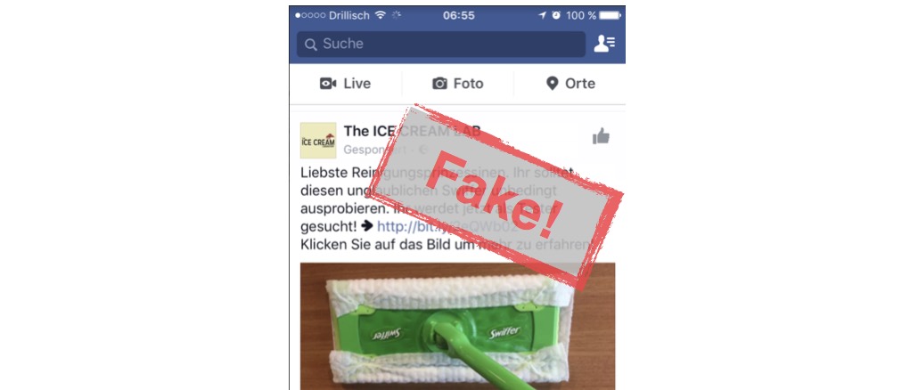 Swiffer Testaktion auf Facebook