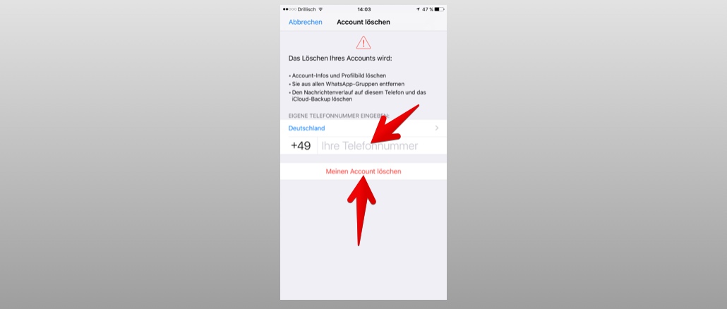 WhatsApp löschen 3