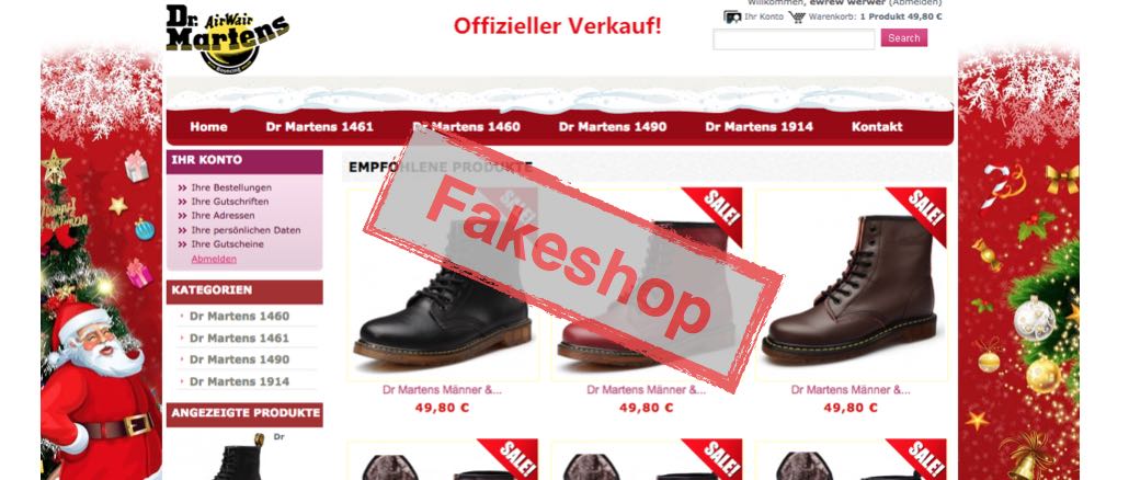 drmartens1460 de ist ein Fakeshop