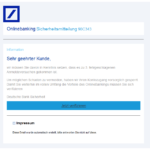 2017-01-22 Phishing Deutsche Bank Sicherheitsmitteilung - Anmeldeversuch