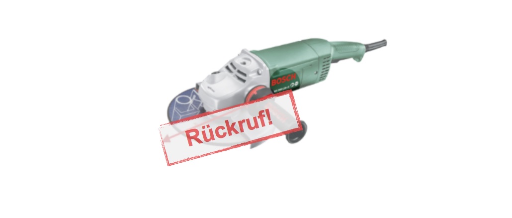 Bosch ruft Winkelschleifer zurück