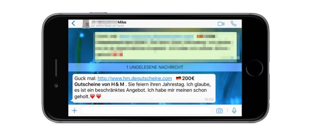 Gibt es die 200€ Gutscheine von H＆M über WhatsApp wirklich?