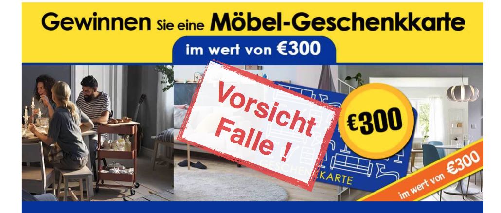 IKEA Gewinnspiel Kostenfalle Faelschung