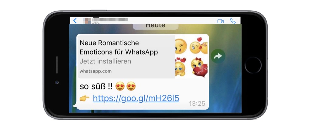 Kettenbrief Falle romantische Emoticons