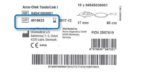 Roche Accu-Chek TenderLink Infusionsset Chargennummer