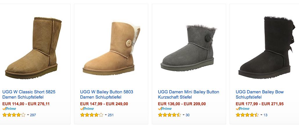 UGG Bots auf Amazon.de