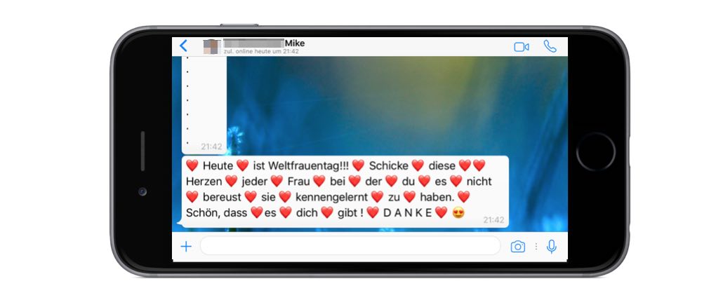 WhatsApp Kettenbrief "❤ Heute ❤ ist Weltfrauentag!!! ❤" - Wie gefährlich ist die Nachricht?