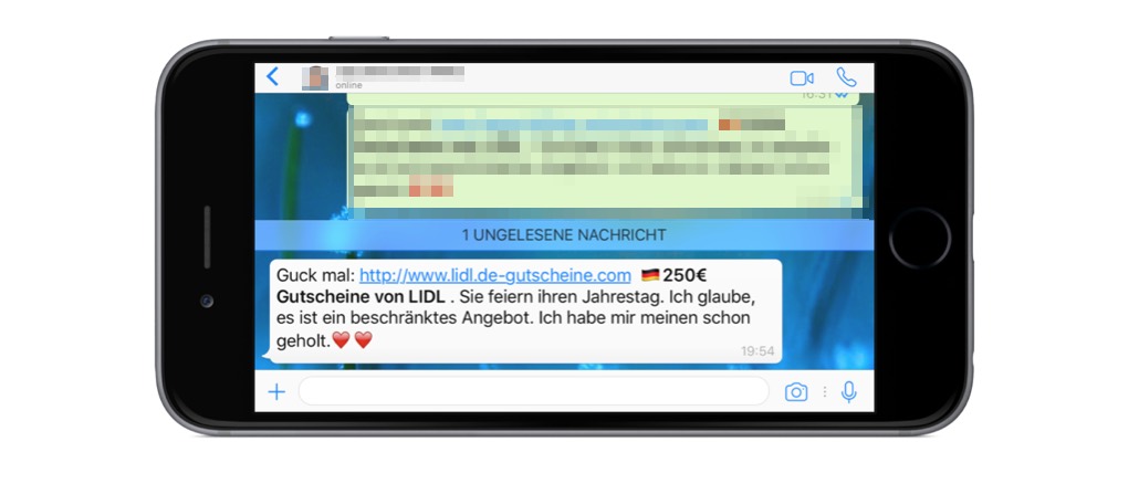 WhatsApp: Lidl-Gutschein ist eine Falle