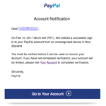 2017-02-11 PayPal Phishing Mail