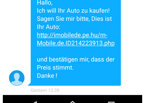 2017-02-28 mobile-de Betrug Phishing SMS