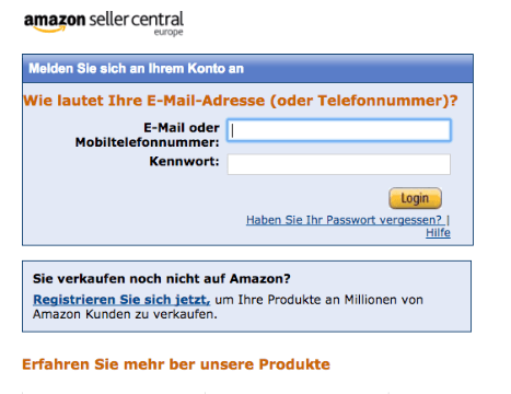 Amazon Seller Central Fake Login Spam Mail