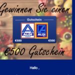 E-Mail Spam 500€ Gewinnspiel Aldi