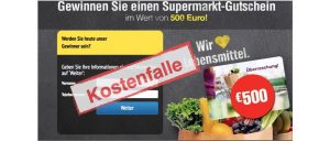 E-Mail "Supermarkt vergibt 500 Euro Gutschein" ist kein Gewinnspiel von Edeka