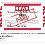 Facebook Messenger: "Kostenlos € 100 Rewe Gutschein" ist nicht von REWE