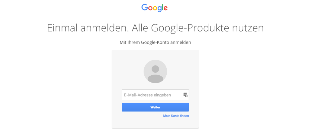 Google Passwort eingeben