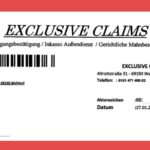 Mahnungen von Exclusive Claims BVVA