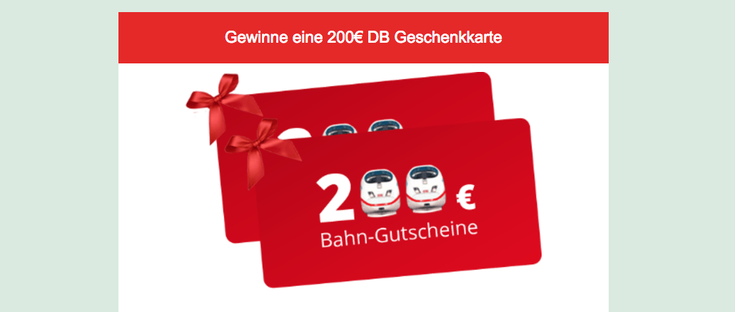 Gewinnspiel 200 Euro Bahn-Gutschein