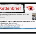 Kettenbrief WhatsApp Ryanair Flugtickets kostenlos