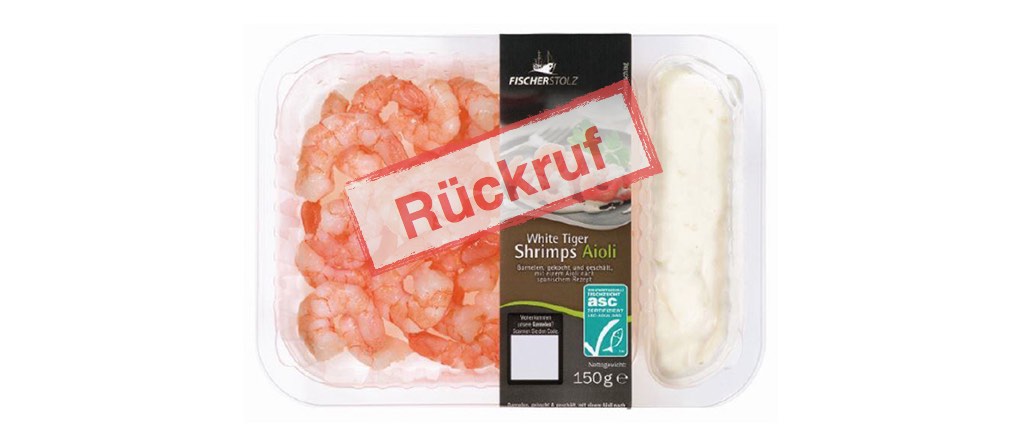 Lidl ruft Fischerstolz White Tiger Shrimps Aioli zurück