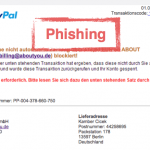 PayPal Phishing Einkauf Onlineshop