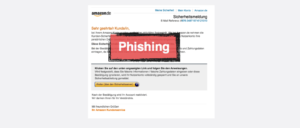 Warnung Amazon E-Mail Spam Phishing Sicherheitsmitteilung