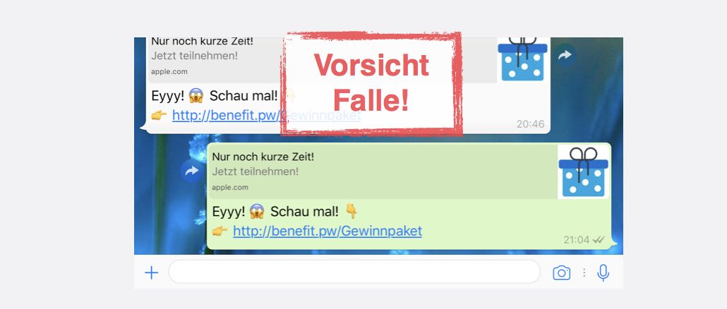 WhatsApp Kettenbrief Geschenk Gewinn iPhone