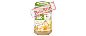 dm ruft Babybrei dmBio Apfel mit Banane und Hirse zurück - Gluten enthalten