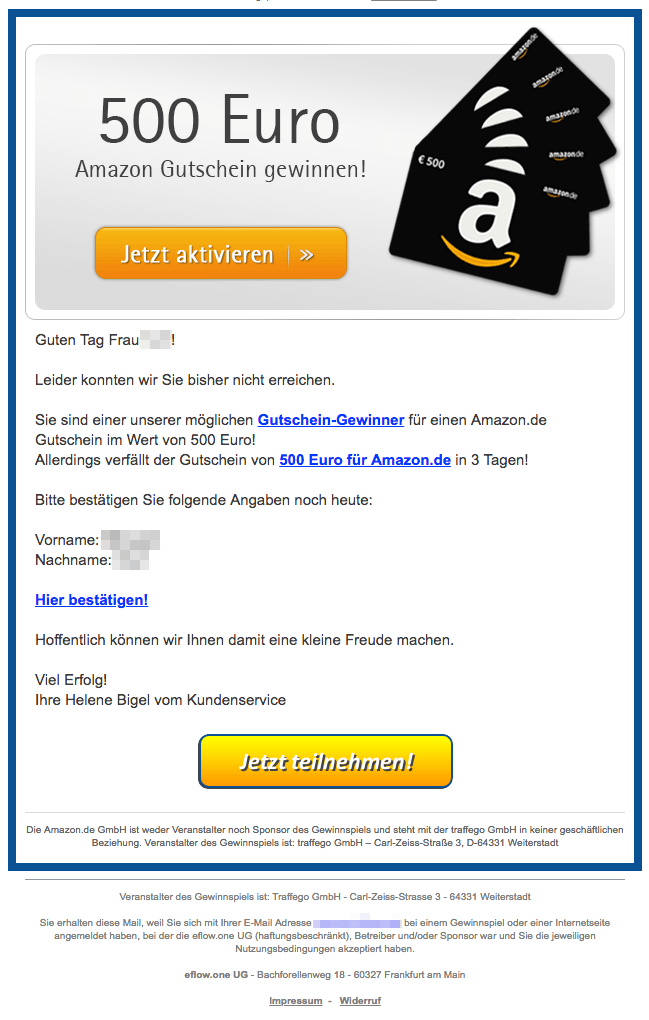 2018-06-06 Amazon Gutschein 500 Euro Datensammler