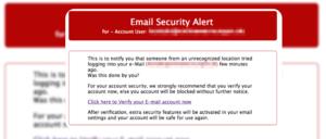 E-Mail Phishing Mail