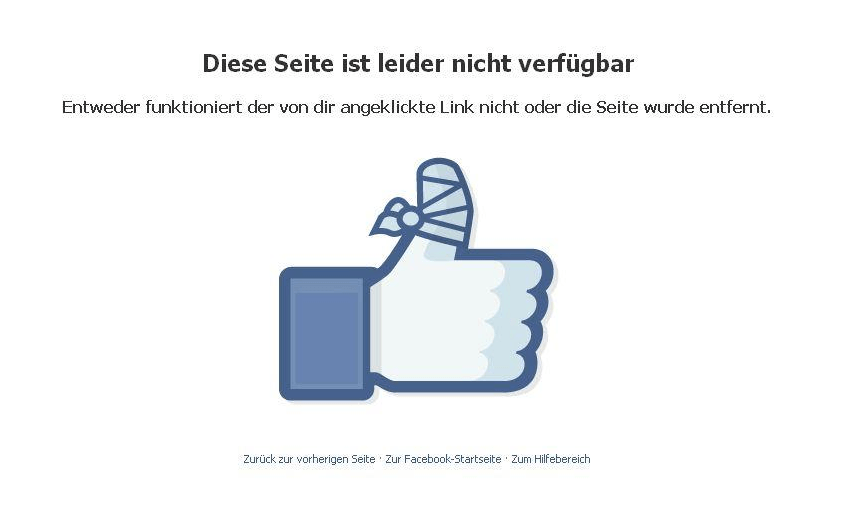 Facebook Phishing FakeSeite Fehler