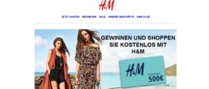 H&M Kundenumfrage Gewinnspiel