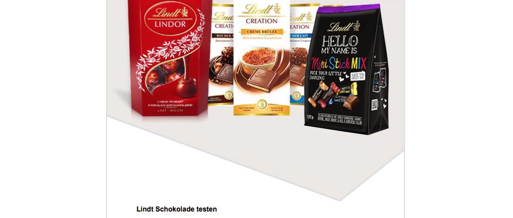 Lindt Produkttester gesucht