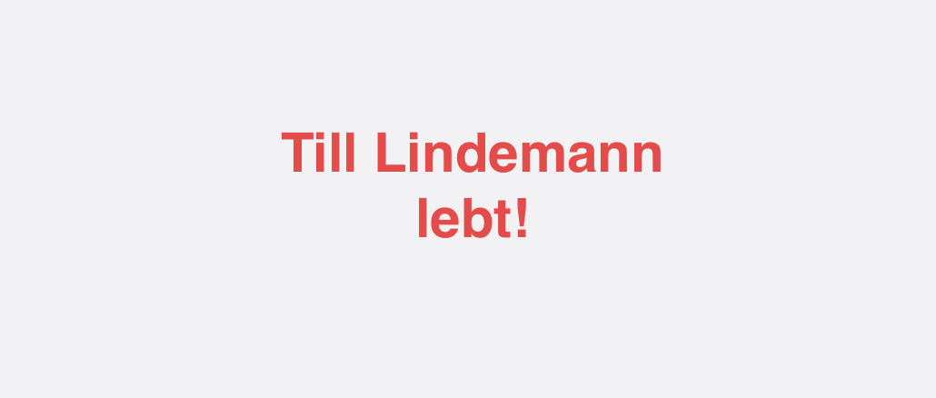 Was ist dran Nachrichten Tod Till Lindemann Rammstein