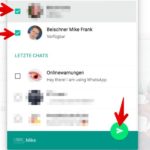 WhatsApp Nachrichten weiterleiten - Browser