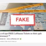 Free Lufthansa Ticket Kettenbrief Facebook Spam